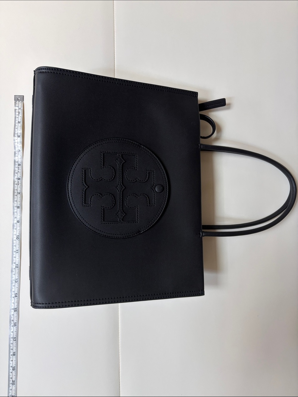 Tory Burch Black Logo Laptop Tote Bag